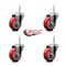 Service Caster 35 Inch Red Polyurethane Wheel Swivel 58 Inch Threaded Stem Caster Set Service Caster SCC-TS20S3514-PPUB-RED-58212-4 - alternate 4